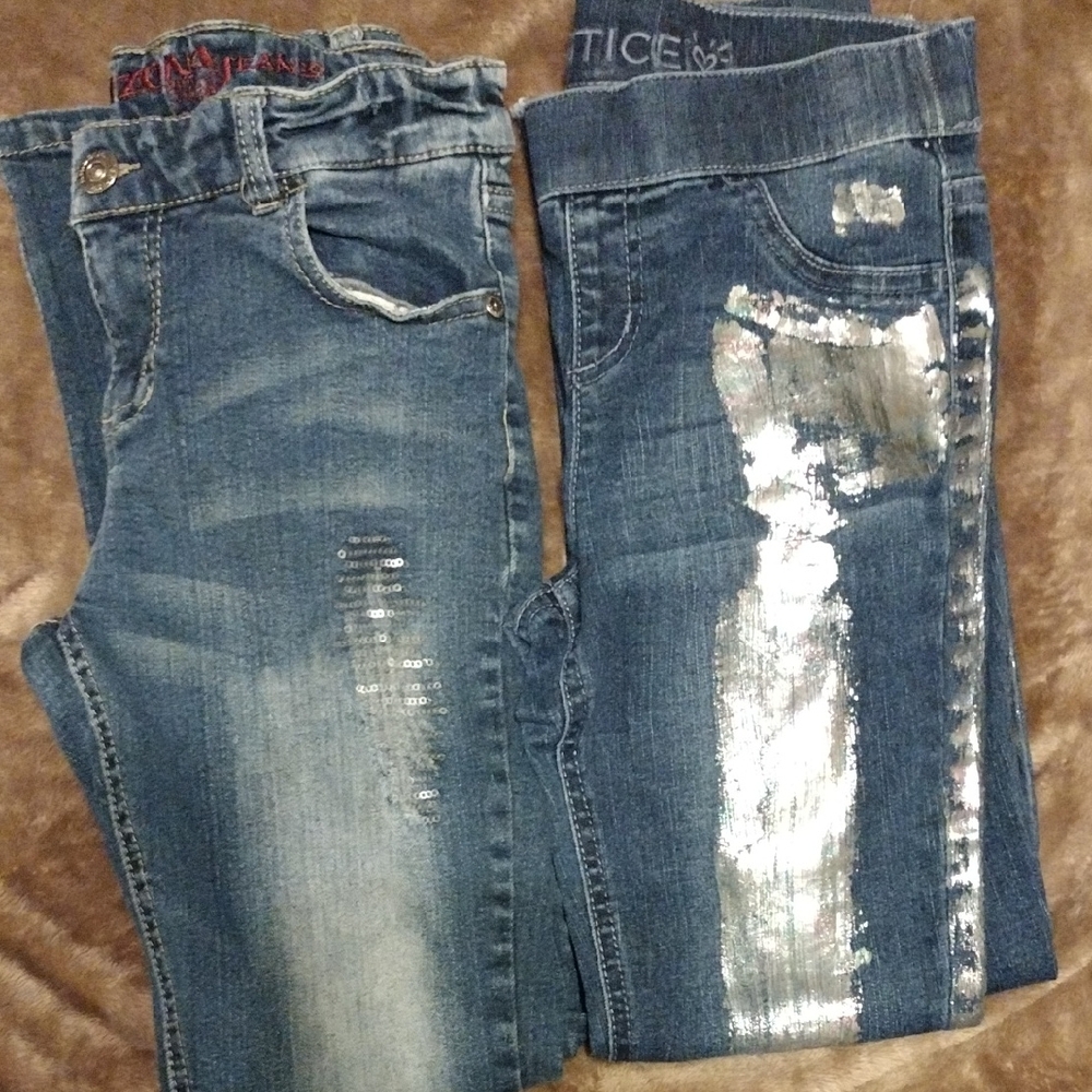Justice Blue Jeans with Silver Accents